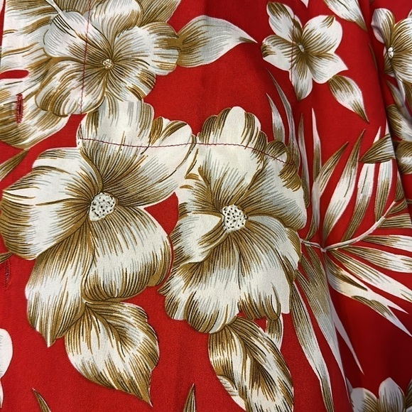 MENS short sleeve Hawaiian shirt button down; size large - Picture 2 of 5